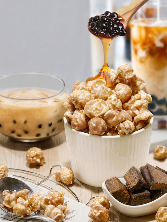 Brown Sugar Boba Milk Tea Popcorn – A Sip of Sweet Nostalgia in Every Crunch