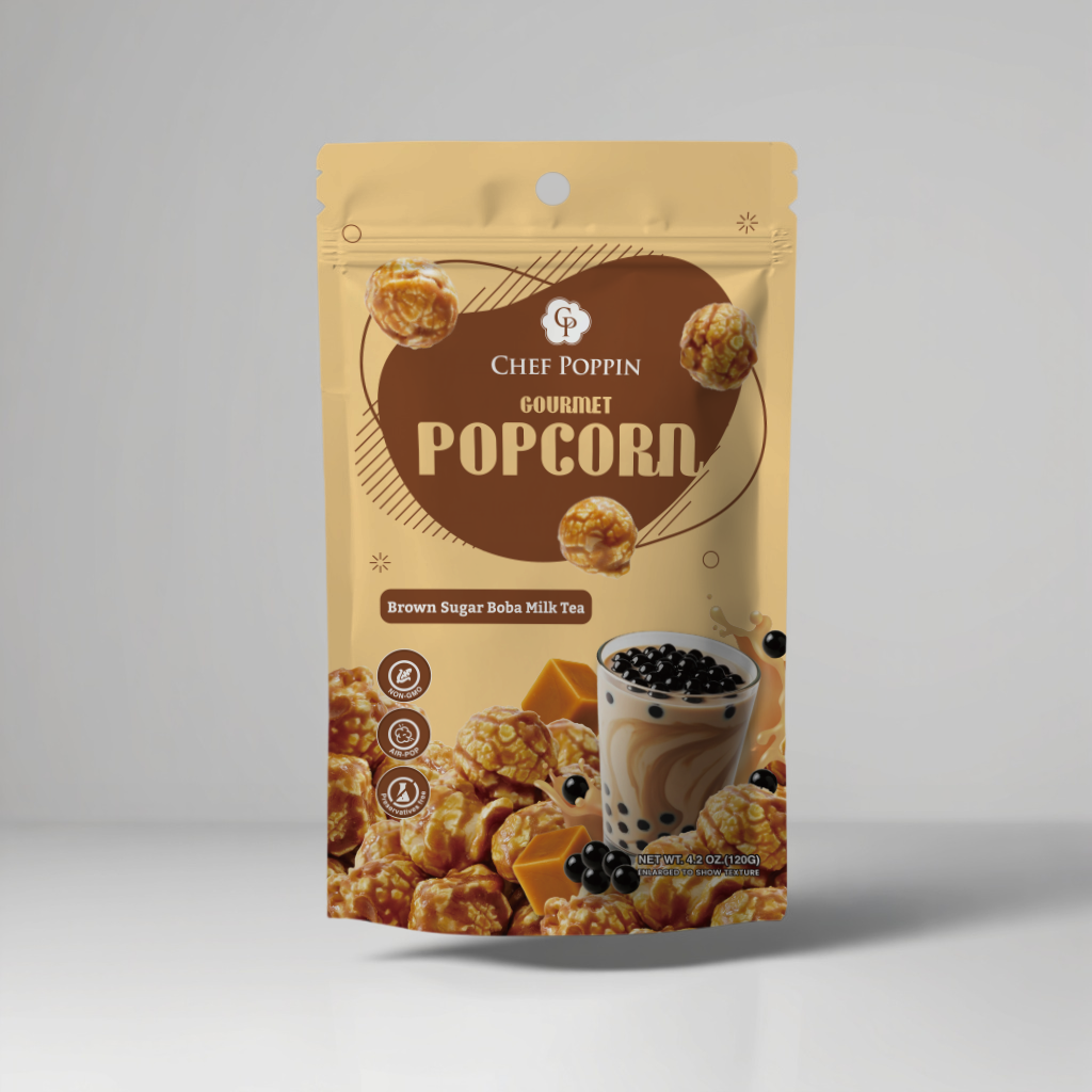 Brown Sugar Boba Milk Tea Popcorn – A Sip of Sweet Nostalgia in Every Crunch