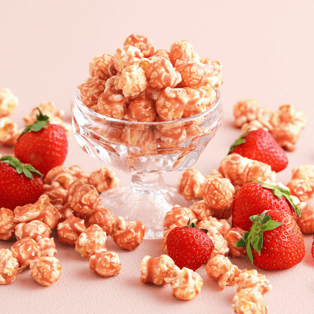 Oat Milk Strawberry Popcorn – Sweet Berry Bliss, Dairy-Free