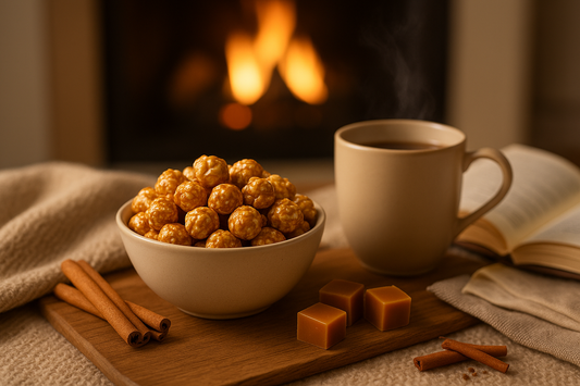 Toasted Caramel & Cinnamon Popcorn – A Sip of Sweet Nostalgia in Every Crunch