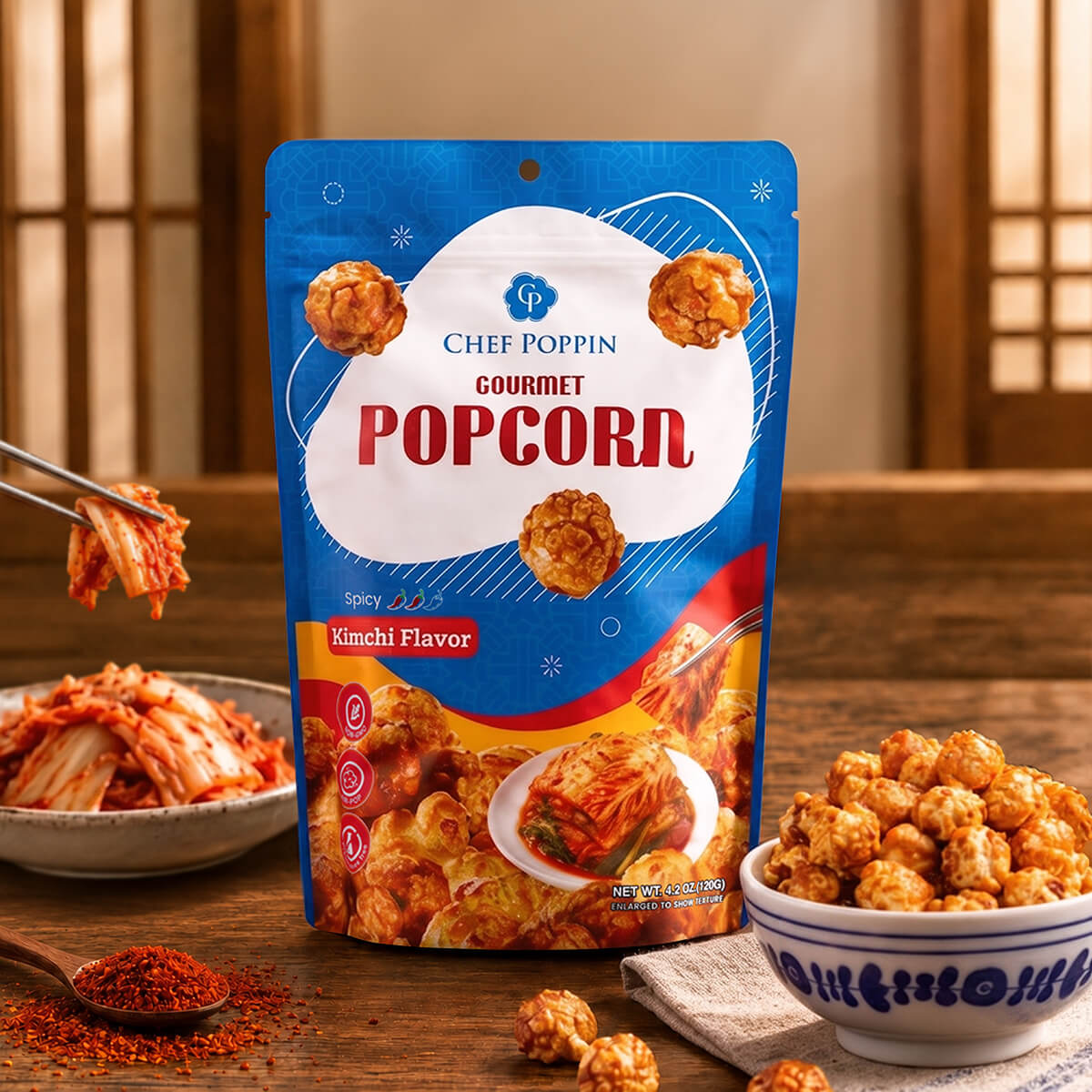 Kimchi Popcorn – Korean-Inspired, Bold & Crunchy