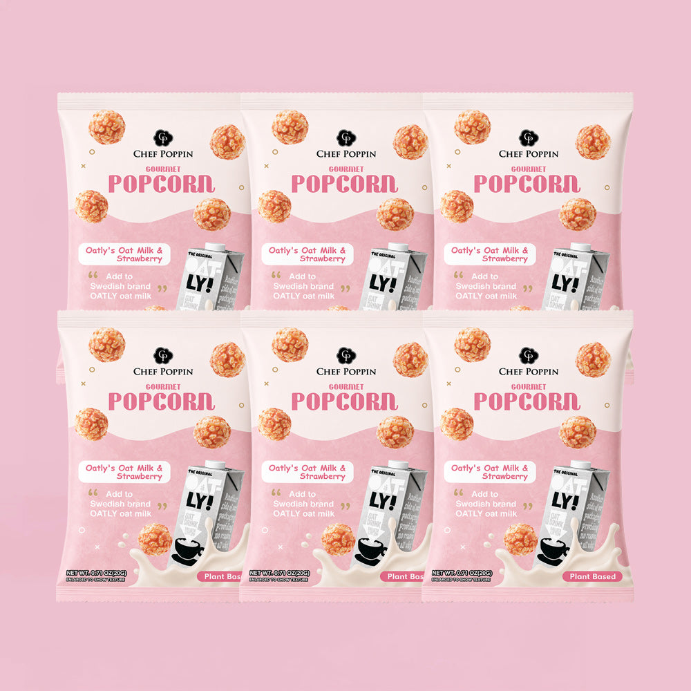 Oat Milk Strawberry Popcorn – Sweet Berry Bliss, Dairy-Free