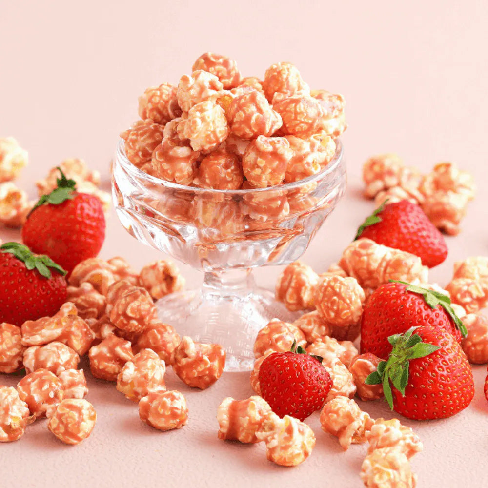 Oat Milk Strawberry Popcorn – Sweet Berry Bliss, Dairy-Free